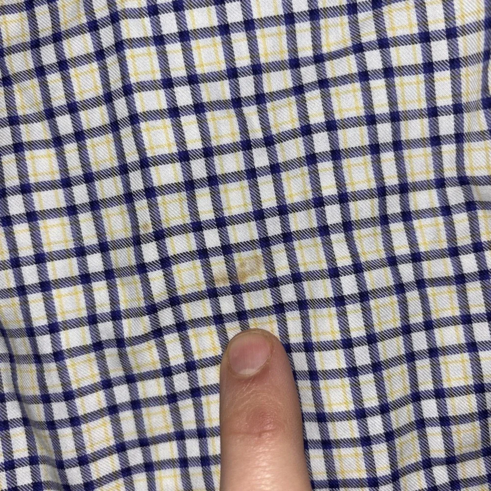 Polo Golf Ralph Lauren Dress Shirt Tilden Plaid Long Sleeve Button Up Men Medium